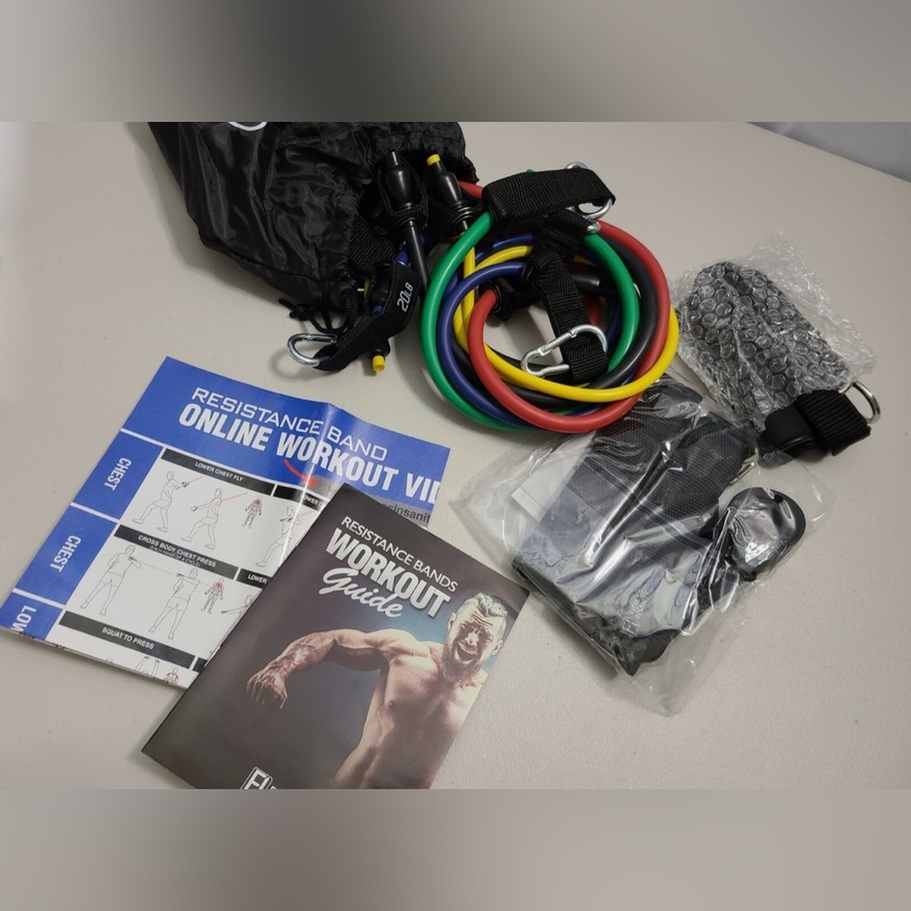 New Open Box unbreakable Resistance Bands Set Fitness Insanity . - Picture 4 of 16